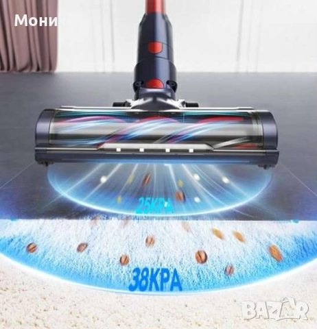 Безжична прахосмукачка Buture VC50 Червена, снимка 5 - Прахосмукачки - 52093082