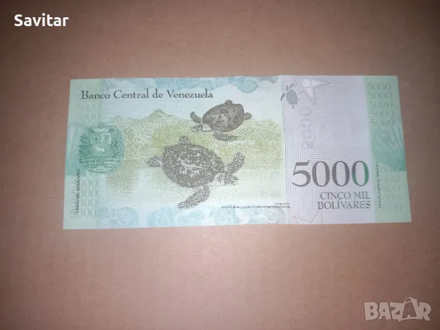 Венецуела 5000 UNC, снимка 2 - Нумизматика и бонистика - 49572835