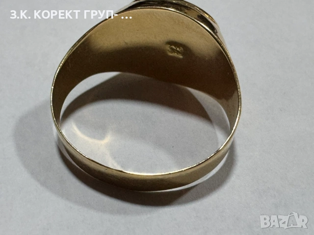 Мъжки златен пръстен 14К, снимка 5 - Пръстени - 53037177