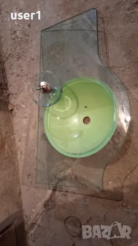 Стъклена мивка за баня в комплект със стъклена батерия, снимка 6 - Мивки - 50084253