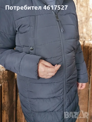 Дълго дамско яке парка, снимка 3 - Якета - 52697786