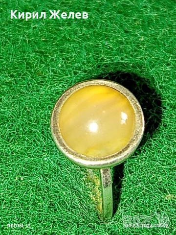 Нежен сребърен пръстен с инкрустиран ОПАЛ стил и елегантност 43052, снимка 3 - Пръстени - 53763722