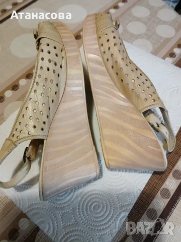 Леки дамски сандали на платформа - естествена кожа , снимка 4 - Сандали - 49723849