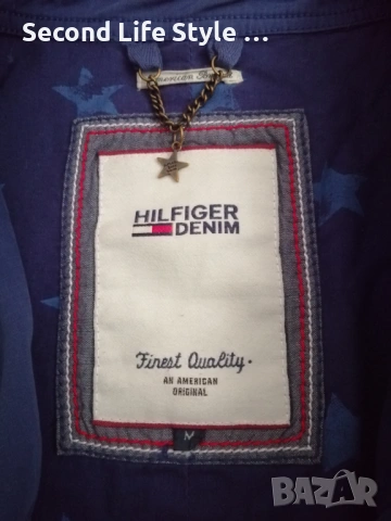 Tommy Hilfiger оригинално дамско преходно яке с колан и пайети р-р M, снимка 6 - Якета - 53816172