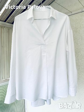 Модерна бяла блуза/ риза/туника, снимка 6 - Ризи - 45209584