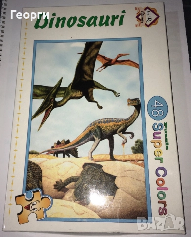 Пъзел с динозаври с 48 големи части от Италия., снимка 2 - Игри и пъзели - 52841977