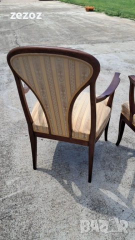 Ретро канапе и две кресла махагон, снимка 8 - Дивани и мека мебел - 53792083