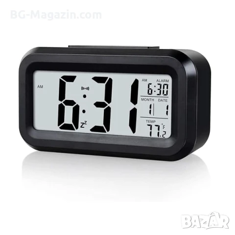 Постоянно светещ дигитален настолен часовник на ток за спалня офис електронен детска стая LED аларма, снимка 7 - Други - 51038332