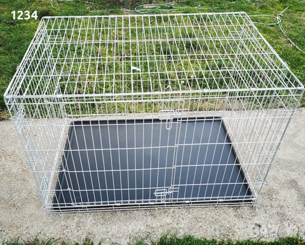 120x77x82cм XXL голяма метална сгъваема клетка за куче за транспорт или стационар, снимка 6 - За кучета - 53884264