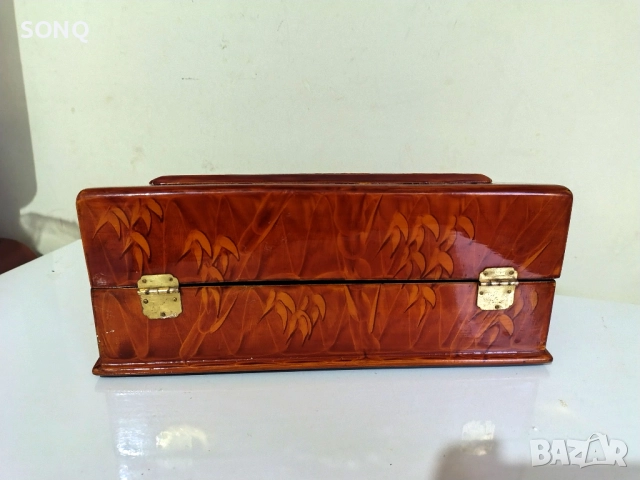 Прекрасна Дървена Кутия За Бижута,Дранкулки, снимка 7 - Антикварни и старинни предмети - 52510737