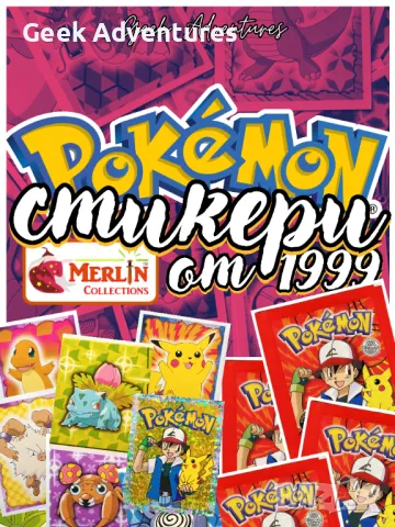 Pokemon Стикери Merlin от 1999 Червен Албум Оригинални Колекционерски, снимка 1 - Колекции - 48675770