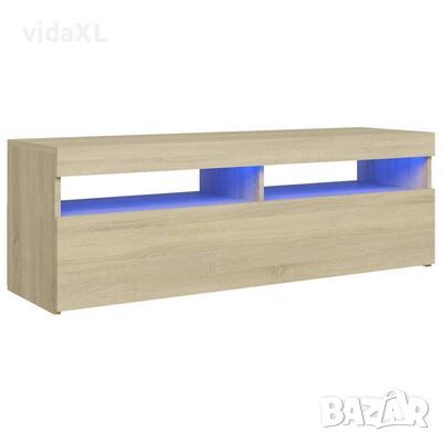 vidaXL ТВ шкаф с LED осветление, дъб сонома, 120x35x40 см(SKU:804376, снимка 1 - Шкафове - 46154141