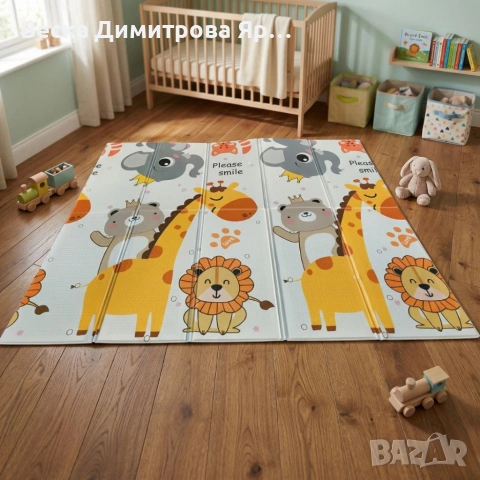 Двулицев образователен детски килим 180 х 200 см , снимка 3 - Други - 53990191