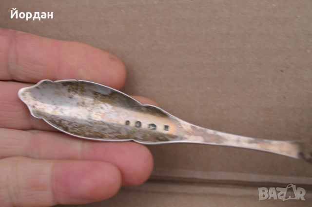 Английска сребърна лъжица, снимка 6 - Колекции - 53828883