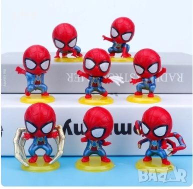 8 бр Спайдърмен sPIDERMAN пластмасови фигурки фигурка играчки играчка за игра и торта 