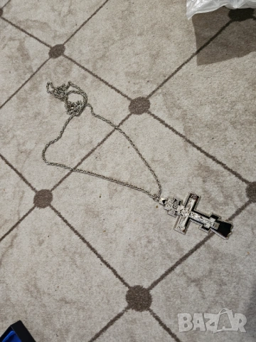 Сребрист православен нагръден кръст ортодоксален кръст нагръден кръст за богослужения, снимка 7 - Антикварни и старинни предмети - 54206431