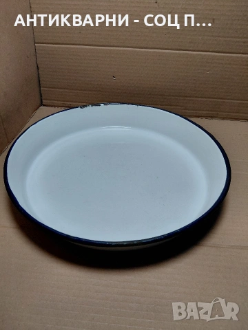 Соц Стара Емаилйрана Тава НОМЕР 1346., снимка 2 - Антикварни и старинни предмети - 54072727