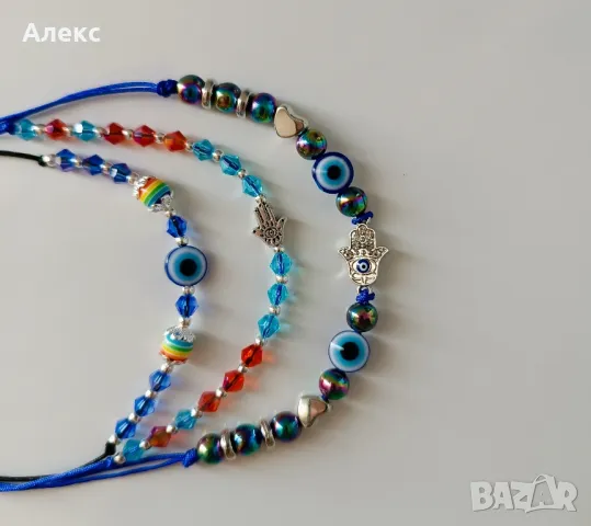 Гривни на конец.Гривни с талисмани за късмет. Йога гривни., снимка 15 - Гривни - 48518821