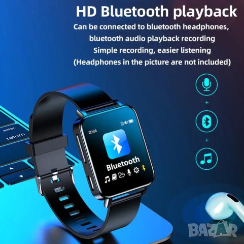 8хЯдрен OLED Bluetooth Смарт Часовник 1.4" TouchScreen Диктофон Гласовa Активaция Аудио Рекордер MP3, снимка 5 - Аудиосистеми - 45075051