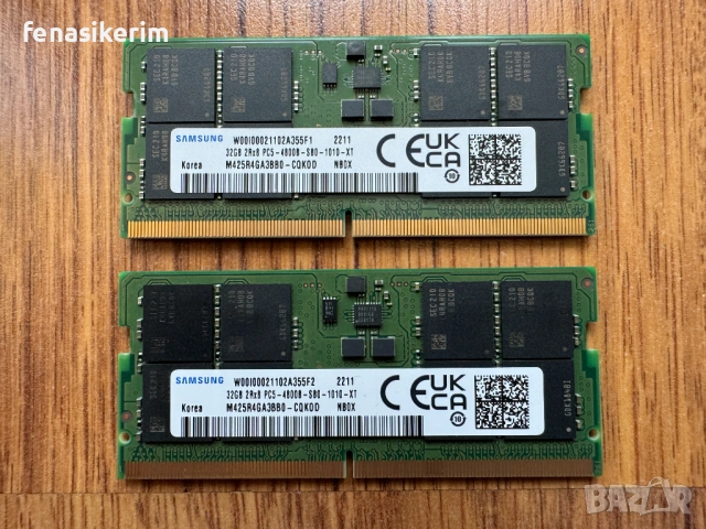 НОВА Samsung 64GB / 32GB DDR5 4800MHz SODIMM Ram памет за лаптоп