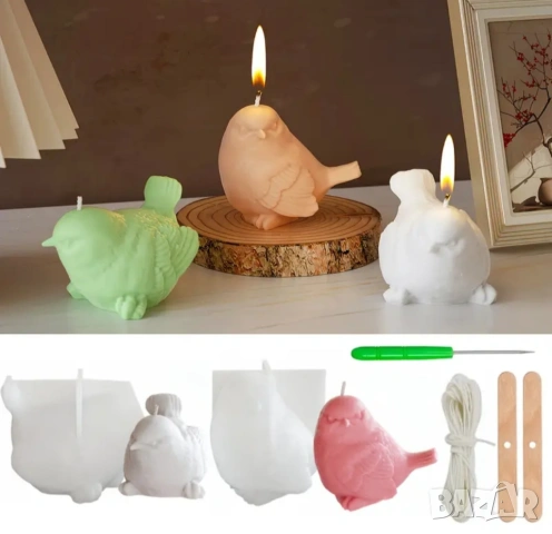 Молдове комплект птици два вида + аксесоари за свещи 