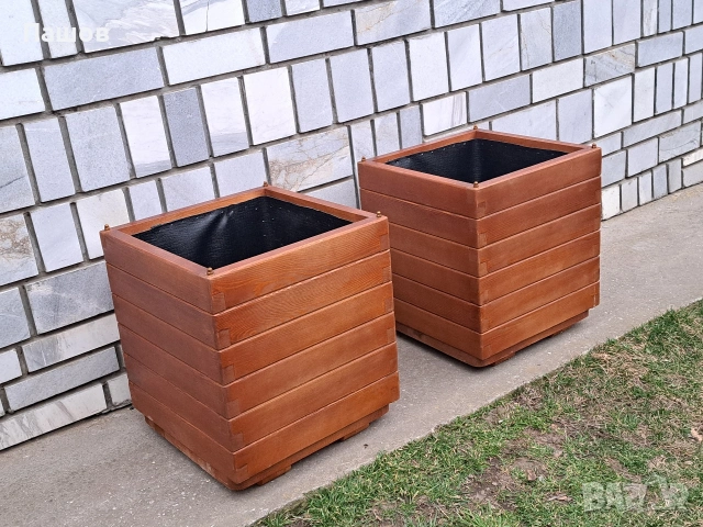 Дървени саксии [кашпи] от масив , снимка 12 - Декорация за дома - 53498504