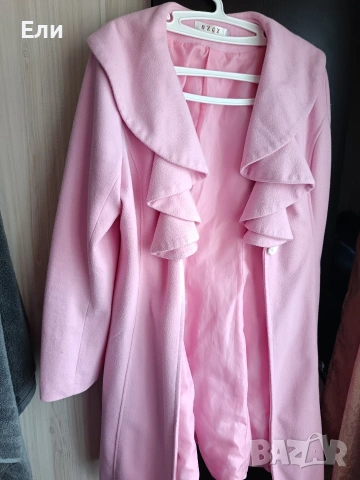 Розово дамско палто , снимка 3 - Палта, манта - 53229405