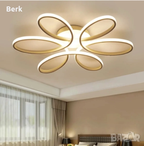 Елегантен таванен LED 65W -ЗЛАТИСТ КОРПУС