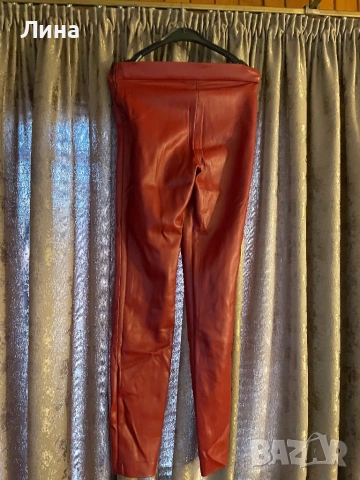 Дамски кожен панталон Zara, снимка 3 - Панталони - 53676197