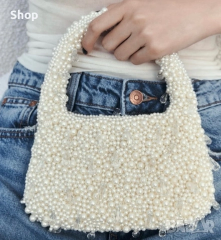 Чанта с перли и кристали на Zara 👛, снимка 2 - Чанти - 53839864