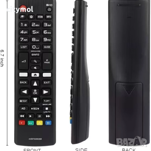 Дистанционно за телевизор LG AKB75095308 NETFLIX, Prime, снимка 2 - Дистанционни - 51976539