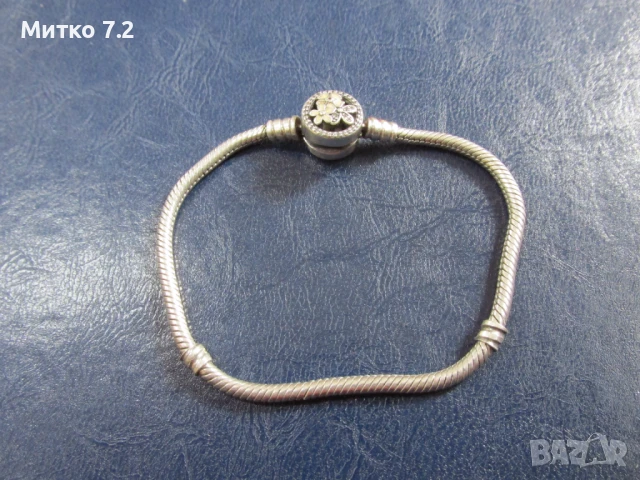 дамска сребърна гривна - 6, снимка 6 - Гривни - 50481996