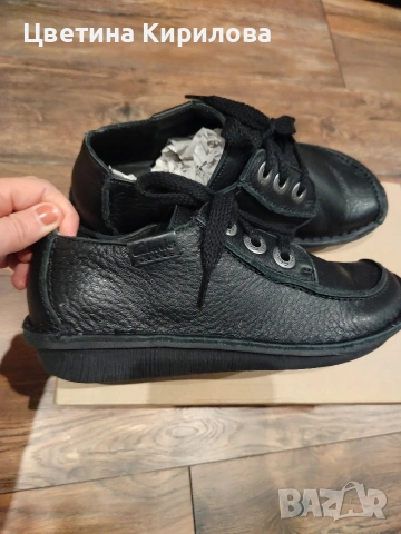 Дамски обувки естествена кожа Clarks Funny dream 38 номер черни, снимка 3 - Маратонки - 54221268