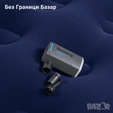 Нова преносима Електрическа мини помпа 200L/min USB с LED и 3 накрайника за дюшек къмпинг и плаж, снимка 2 - Други стоки за дома - 54275636