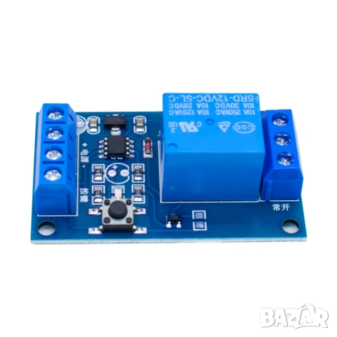 12V бистабилен реле модул с бутон, снимка 4 - Друга електроника - 53911429
