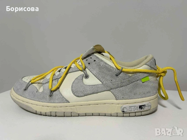 Оригинални Nike Off-White x Dunk Low lot 39 of 50, номер 39, снимка 3 - Маратонки - 53757044