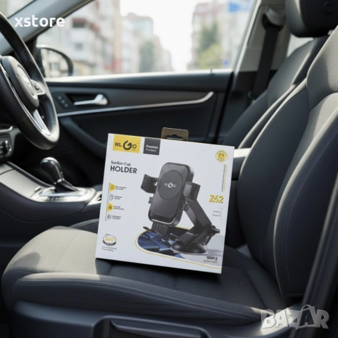 Стойка за телефон за кола KL GO Suction Cup Holder Z62 – 360° въртене, вендуза с гел, снимка 3 - Аксесоари и консумативи - 52830793