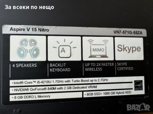 ОРИГИНАЛНА Клавиатура за Acer Aspire V3-571G, V3-771G, V3-772G, VN7-791G, снимка 4 - Други - 46271444