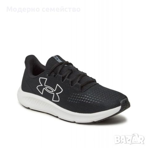 Мъжки маратонки UNDER ARMOUR Charged Pursuit 3 Big Logo Running Shoes Black/White, снимка 1 - Маратонки - 46620552