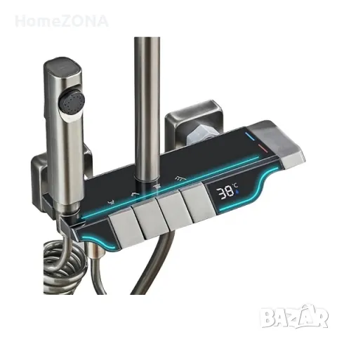 Душ система ELITE Pro 31, термостатен смесител, пиано бутони, Led дисплей, снимка 2 - Душове - 49797367