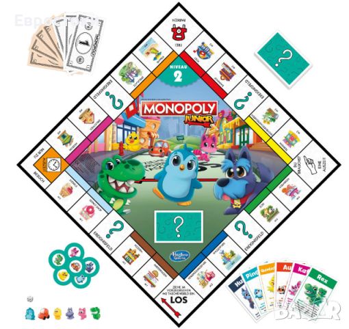 Настолна игра Hasbro Monopoly Junior, за игри и обучение, немска версия, снимка 3 - Настолни игри - 45650516