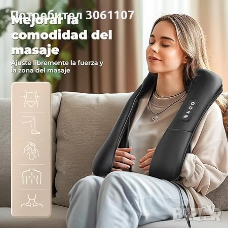 Масажор с топлина за врат и рамене ELEHOT-Store зарядно за кола, снимка 2 - Други - 50973732