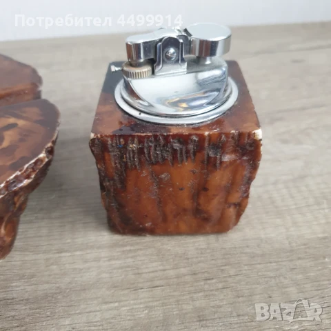 Комплект пепелник и запалка, снимка 2 - Колекции - 51244802