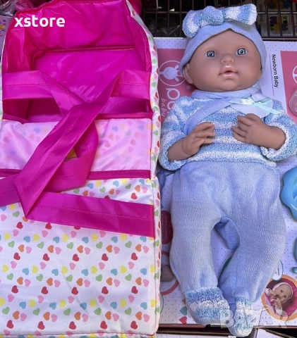 Кукла бебе с пълен комплект – Шише, пижама, легълце и аксесоари - 42 см - НА БЪЛГАРСКИ, снимка 7 - Кукли - 52737832