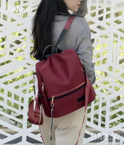 Нова дамска текстилна раница за всекидневна употреба с висулка , снимка 4 - Чанти - 50737461