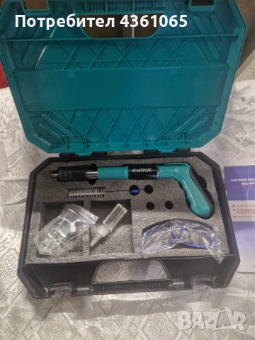 Професионален ръчен пистолет за забиване на пирони.Подарък 50бр.пирони.