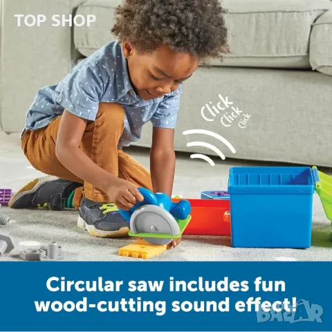 New Sprouts All-in-One Toolbox Комплект инструменти 18 ч. с кутия за носене, играчка за деца 2+ год., снимка 2 - Образователни игри - 49333158