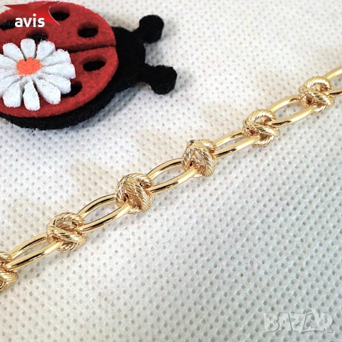 Гривна с 14К златно покритие 234871, снимка 3 - Гривни - 54131234