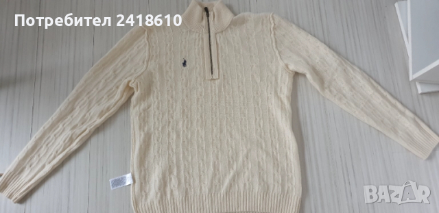 POLO Ralph Lauren Cable Wool Half Zip Jumper Mens Size M / L НОВО! ОРИГИНАЛ! Мъжкa Жилетка с 3/4 Цип, снимка 9 - Пуловери - 52352840