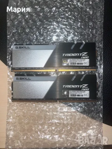 ново!2 x 32GB DDR4 G.SKILL trident neo rgb = 64 gb total, снимка 2 - RAM памет - 47967054